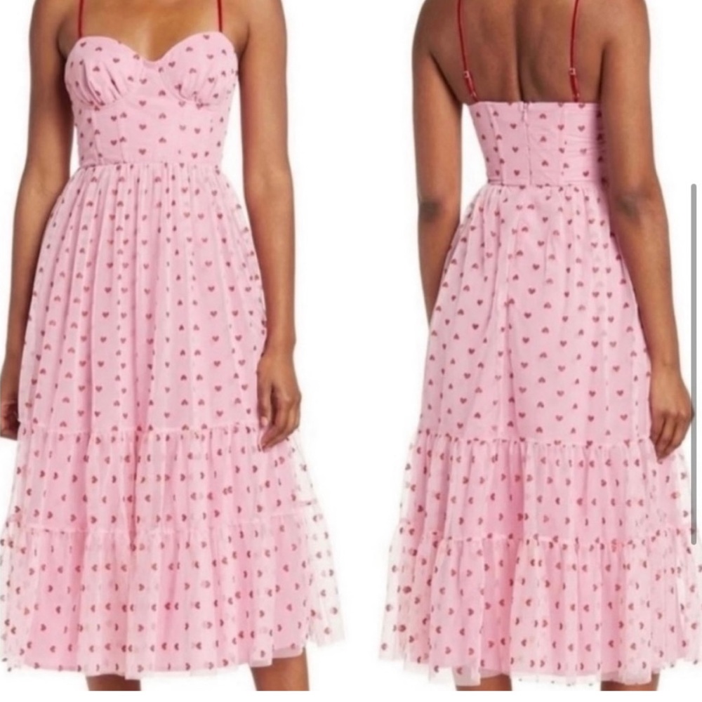 Brand New Betsey Johnson Pink Heart Dress Size 2